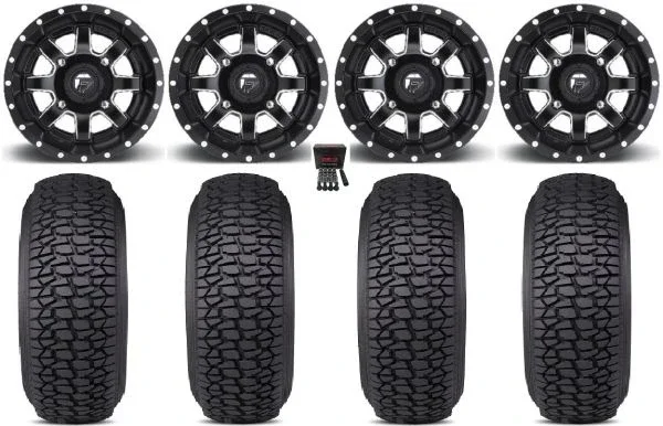 Fuel Maverick 15″ Wheels Black 35″ Regulator 2 Tires Polaris Sportsman / RZR / Ranger