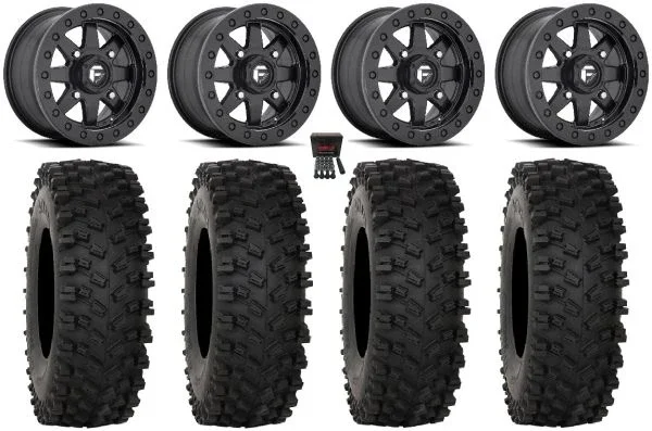 Fuel Maverick Bdlk 15″ Wheels Bk 33″ ATX470 Tires Can-Am Commander Maverick Renegade Outlander Defender