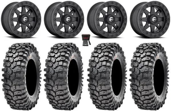 Fuel Maverick Bdlk Bk 15″ Wheels 32″ Roxxzilla 396 Tires Can-Am Maverick X3 / Honda Pioneer 1000 / Talon