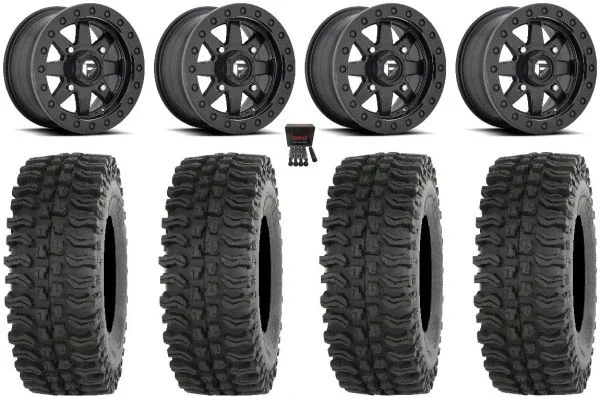 Fuel Maverick Bdlk Bk 15″ Wheels 33″ BDC Tires Can-Am Commander Maverick Renegade Outlander Defender