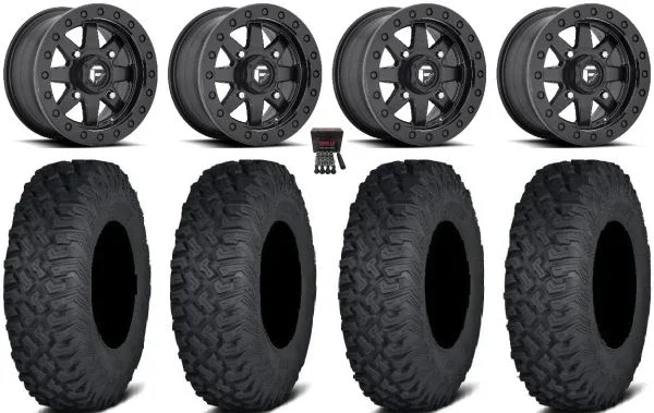 Fuel Maverick Bdlk Bk 15″ Wheels 33″ Coyote Tires Can-Am Maverick X3 / Honda Pioneer 1000 / Talon