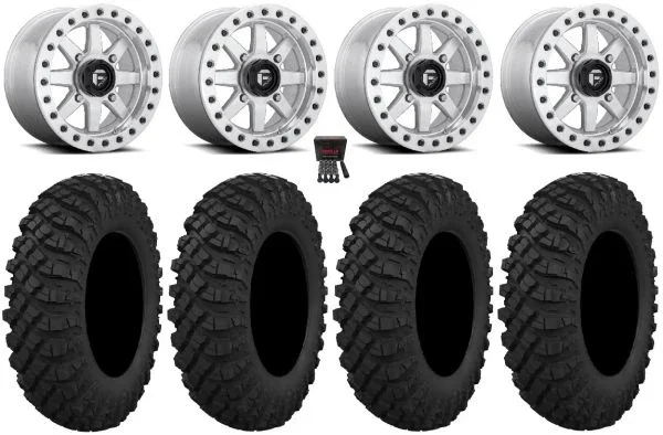 Fuel Maverick Bdlk Mh 15″ Wheels 30″ Crawler XP Tires Kawasaki Mule Pro FXT KRX / Yamaha Wolverine RMAX / YXZ 2019+