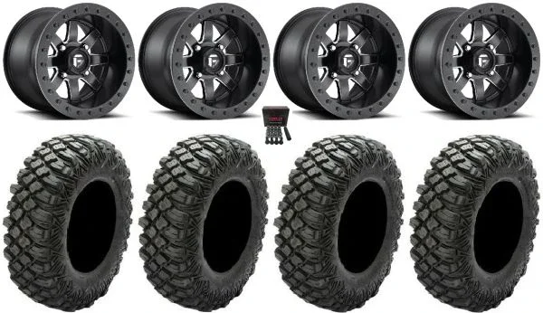 Fuel Maverick Beadlock 14″ Wheels 32″ Crawler XG Tires Can-Am Commander Maverick Renegade Outlander Defender