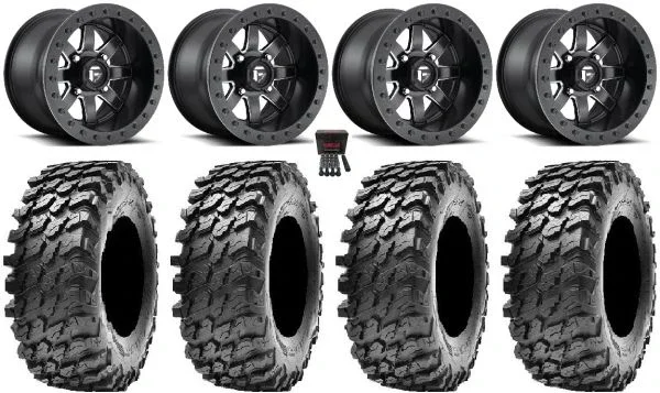 Fuel Maverick Beadlock 14″ Wheels 32″ Rampage Tires Can-Am Commander Maverick Renegade Outlander Defender