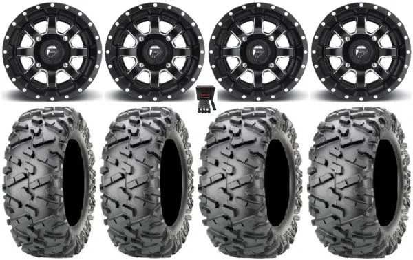Fuel Maverick Black 14″ Wheels 27″ BigHorn 2.0 Tires Polaris RZR XP 1000 / PRO XP / Ranger XP 900/1000