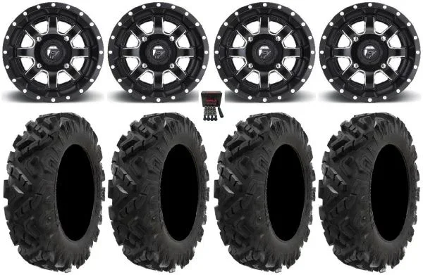 Fuel Maverick Black 15″ Wheels 32″ Attack 2.0 Tires Can-Am Maverick X3 / Honda Pioneer 1000 / Talon
