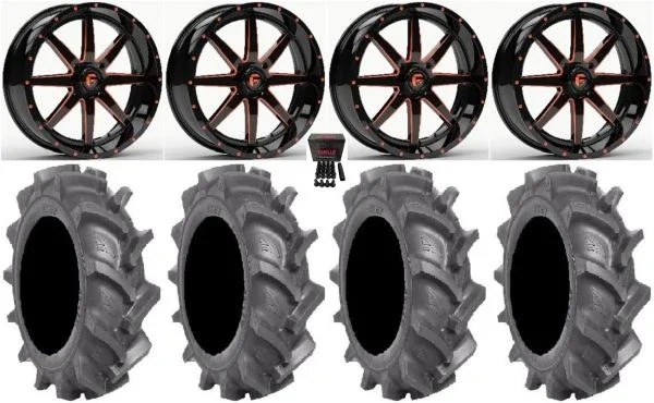 Fuel Maverick Orange 20″ Wheels 35″ BKT AT 171 Tires Polaris Sportsman / RZR / Ranger