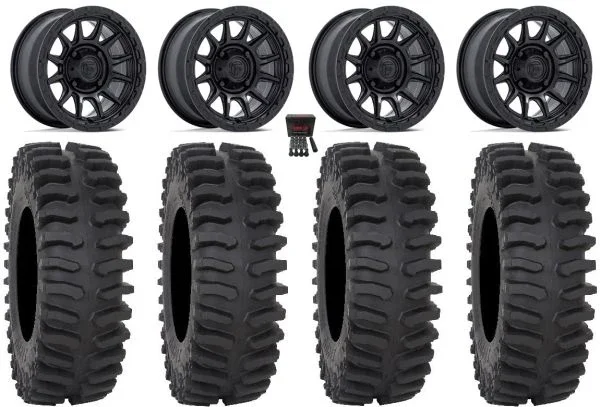 Fuel Piston 15″ Wheels Black +38mm 32″ XT400 Tires Polaris Sportsman / RZR / Ranger