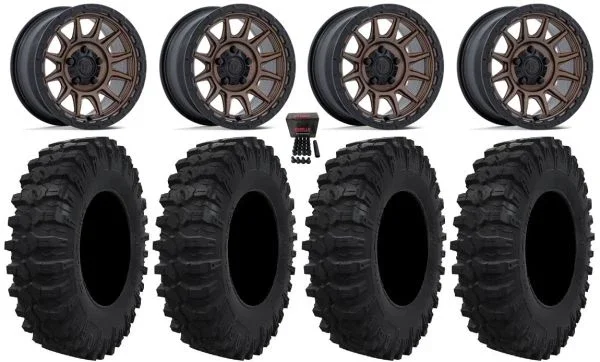 Fuel Piston 15″ Wheels Bronze +10mm 30″ Pro Runner Tires Polaris RZR Turbo R & Pro R Ranger 1500 Xpedition