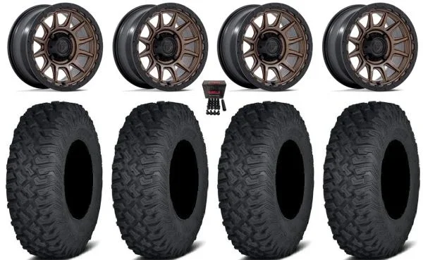 Fuel Piston 15″ Wheels Bronze +38mm 30″ Coyote Tires Kawasaki Teryx Mule