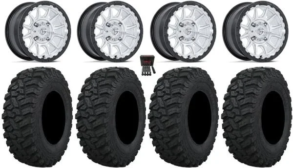 Fuel Piston 15″ Wheels Machined +10mm 32″ Attack 2.0 Tires Polaris Sportsman / RZR / Ranger
