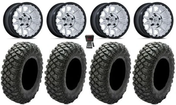 Fuel Piston 15″ Wheels Machined +10mm 35″ Crawler XG Tires Polaris RZR Turbo R & Pro R Ranger 1500 Xpedition