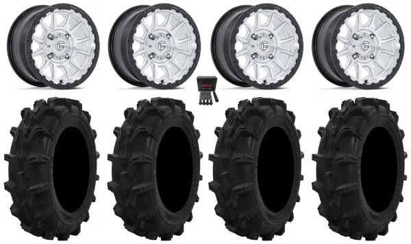 Fuel Piston 15″ Wheels Machined +38mm 30″ Mud XC Tires Polaris Sportsman / RZR / Ranger