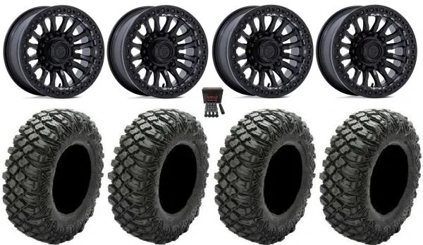Fuel Rincon Bdlk 15″ Wheels Bk 33″ Crawler XR Tires Polaris RZR XP 1000 / PRO XP / Ranger XP 900/1000