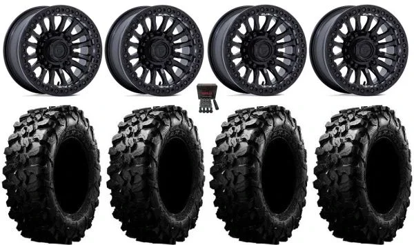 Fuel Rincon Bdlk 15″ Wheels Bk 35″ Carnivore Tires Can-Am Maverick X3 / Honda Pioneer 1000 / Talon