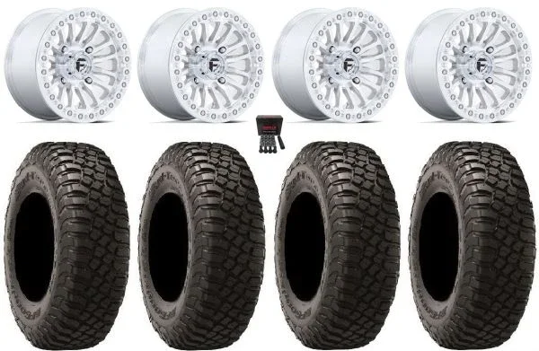 Fuel Rincon Bdlk 15″ Wheels Mh 30″ BFG KM3 Tires Kawasaki Teryx Mule