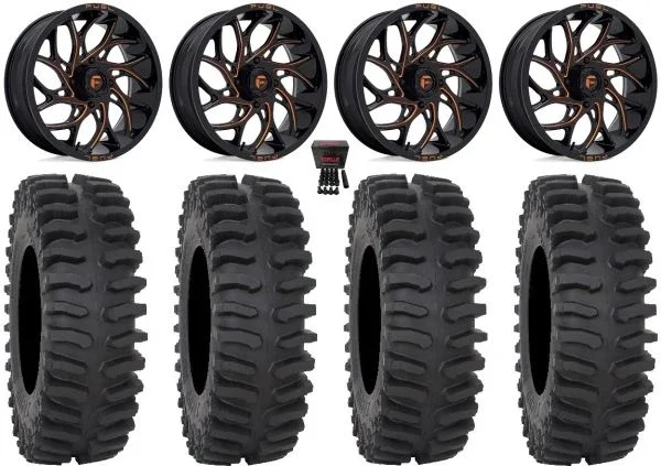 Fuel Runner 20″ Wheels Orange 33″ XT400 Tires Can-Am Maverick X3 / Honda Pioneer 1000 / Talon