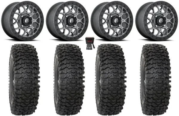 Fuel Tech Beadlock 15″ Wheels Gm 37″ RC500 Tires Can-Am Commander Maverick Renegade Outlander Defender