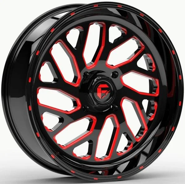 Fuel Triton 20×7 ATV/UTV Wheel – Gloss Black/Red (4/137) 4+3 [D6562070A644]