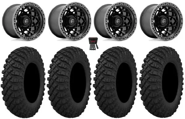Fuel Unit 15″ Wheels Black 30″ Crawler XP Tires Can-Am Maverick X3 / Honda Pioneer 1000 / Talon