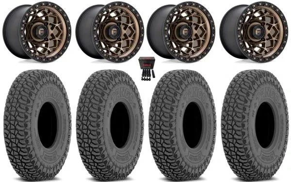 Fuel Unit 15″ Wheels Bronze 32″ Tango Tires Polaris Sportsman / RZR / Ranger