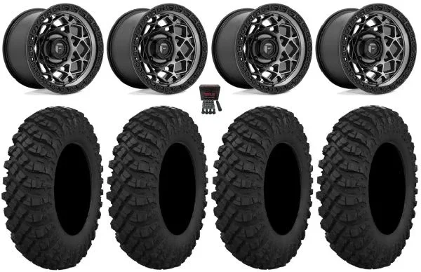 Fuel Unit 15″ Wheels Gunmetal 30″ Crawler XP Tires Polaris RZR XP 1000 / PRO XP / Ranger XP 900/1000