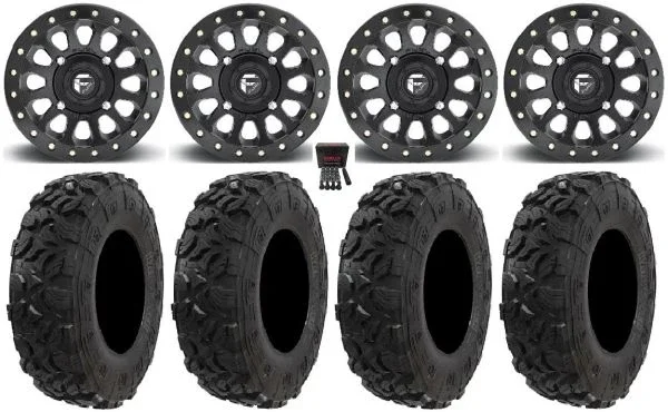 Fuel Vector Beadlock 15″ Wheels 30″ Harvester Tires Kawasaki Teryx Mule