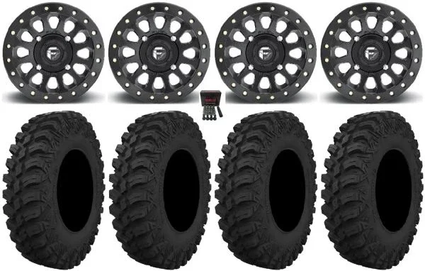 Fuel Vector Beadlock 15″ Wheels 32″ Crawler AT Tires Can-Am Commander Maverick Renegade Outlander Defender