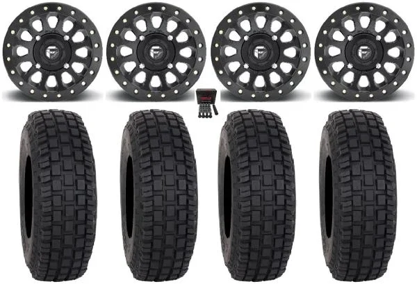 Fuel Vector Beadlock 15″ Wheels Black 32″ RX600 Tires Can-Am Commander Maverick Renegade Outlander Defender