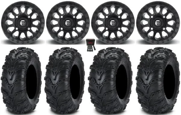 Fuel Vector MB 14″ Wheels 27″ Mud Lite II Tires Sportsman 550 850 1000