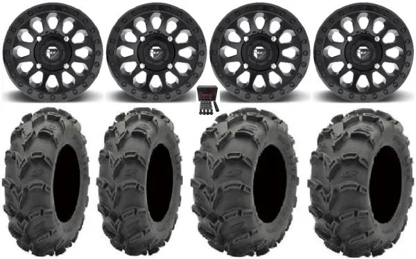 Fuel Vector MB 14″ Wheels 28″ Mud Lite XL Tires Sportsman 550 850 1000