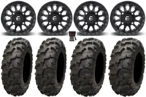 Fuel Vector MB 14″ Wheels 30″ Blackwater Tires Kawasaki Mule Pro FXT KRX / Yamaha Wolverine RMAX / YXZ 2019+