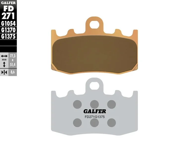Galfer 17-271C FD271G1375 BRAKE PADS SINTERED CERAMIC FD271G1375