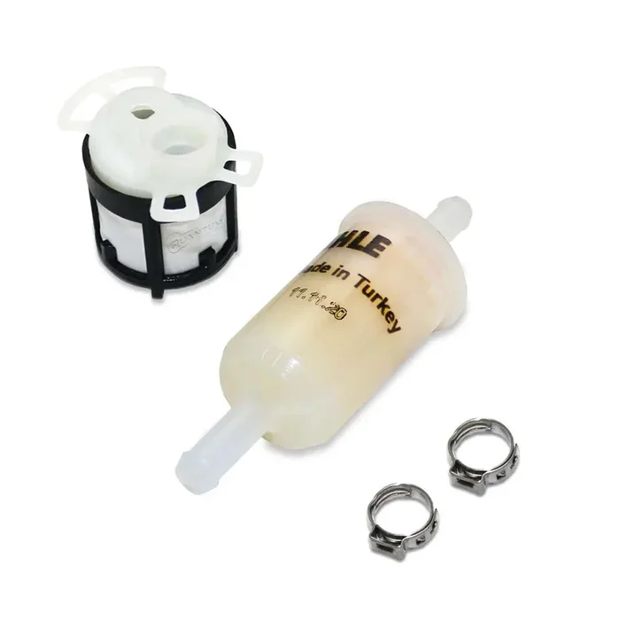 Genuine Mahle Fuel Filter w/ Pre-Filter and Clamps, MAHLE-01-S-PX