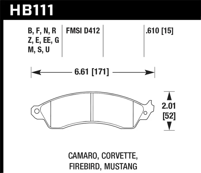 Hawk Disc Brake Pads – HP Plus w/ 0.610 Thickness