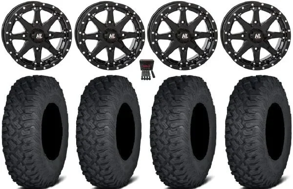High Lifter HL10 15″ Wheels Black 33″ Coyote Tires Polaris Sportsman / RZR / Ranger