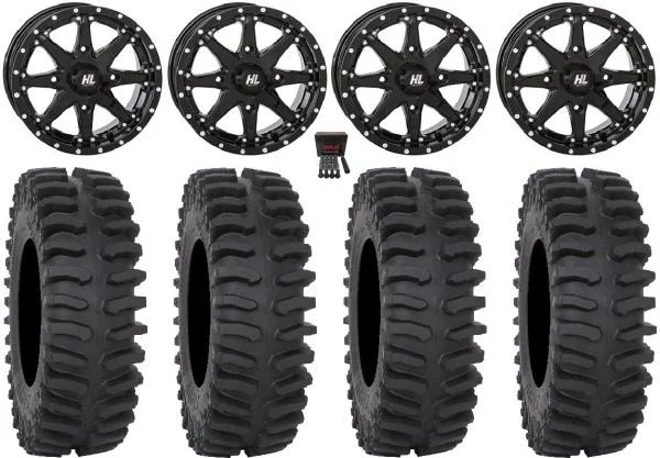 High Lifter HL10 15″ Wheels Black 33″ XT400 Tires Polaris Sportsman / RZR / Ranger