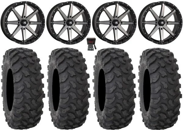 High Lifter HL10 20″ Wheels Smoke 35″ XTR370 Tires Kawasaki Teryx Mule