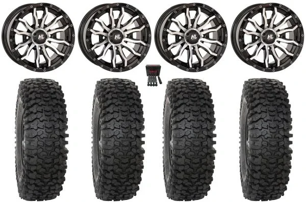 High Lifter HL21 14″ Wheels Machined 27″ RC500 Tires Polaris RZR XP 1000 / PRO XP / Ranger XP 900/1000