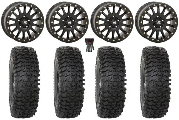 High Lifter HL24 Beadlock 15″ Wheels Bk 32″ RC500S Sticky Tires CFMoto UForce U10 Pro / U10 XL Pro / ZForce Z10 / Z10-4