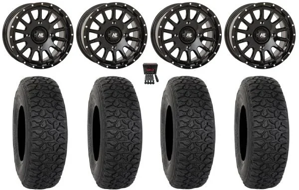 High Lifter HL25 15″ Wheels Bk 35″ DX440 Tires Polaris Sportsman / RZR / Ranger