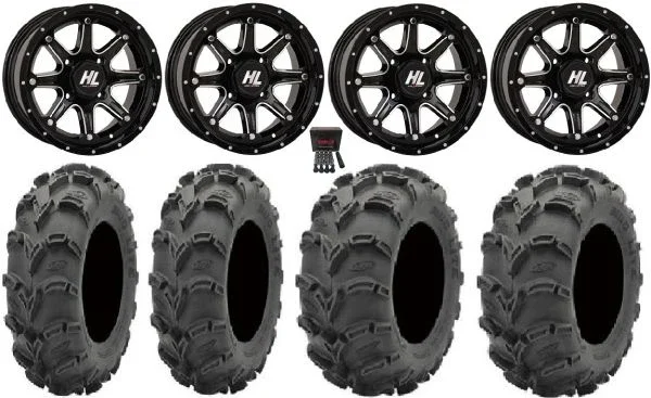High Lifter HL4 12″ Wheels Mh 26″ Mud Lite XL Tires Honda Foreman Rancher SRA