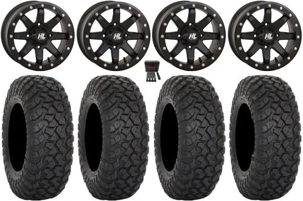 High Lifter HL9 Bdlk 15″ Wheels Bk 33″ RT320 Tires Polaris Sportsman / RZR / Ranger
