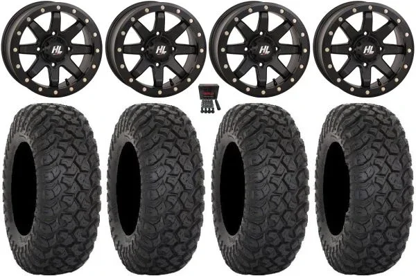 High Lifter HL9 Bdlk 15″ Wheels Bk 6+1 32″ RT320 Tires Polaris Sportsman / RZR / Ranger