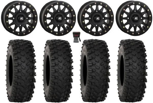 High Lifter HLA1 Bdlk 14″ Wheels Bk 30″ ATX470 Tires Can-Am Commander Maverick Renegade Outlander Defender