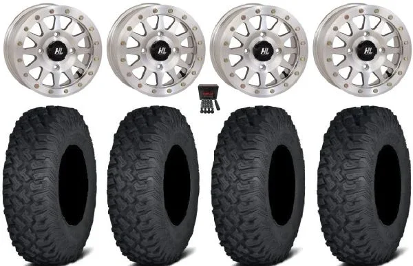 High Lifter HLA1 Bdlk 15″ Wheels Mh 30″ Coyote Tires Can-Am Maverick X3 / Honda Pioneer 1000 / Talon