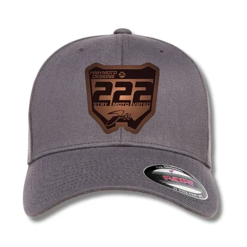HnH Moto Light Grey Leather Patch Limited Edition Snapback