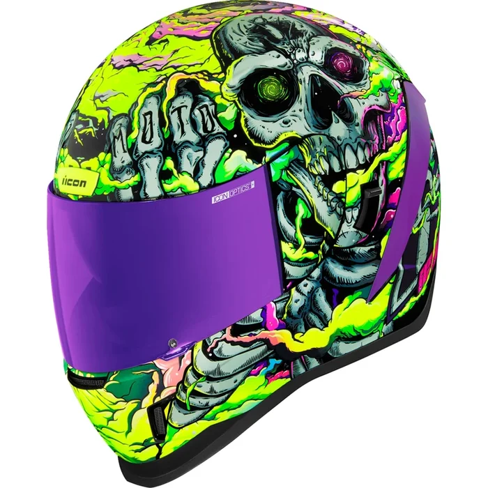 ICON 0101-16027 Airform™ Hippy Dippy Helmet Airform™ Helmet – Hippy Dippy – Purple – Large