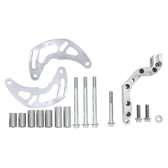 ICT Billet Alternator Bracket – Passenger Side – Low Mount – Block Mount – Electric Water Pump – GM LS-Series 551177LS0-3