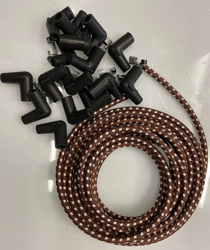 Ignition Lead Set 8 Cylinder Braided 90 degree kit